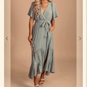 Elegant Blue Maxi Dress